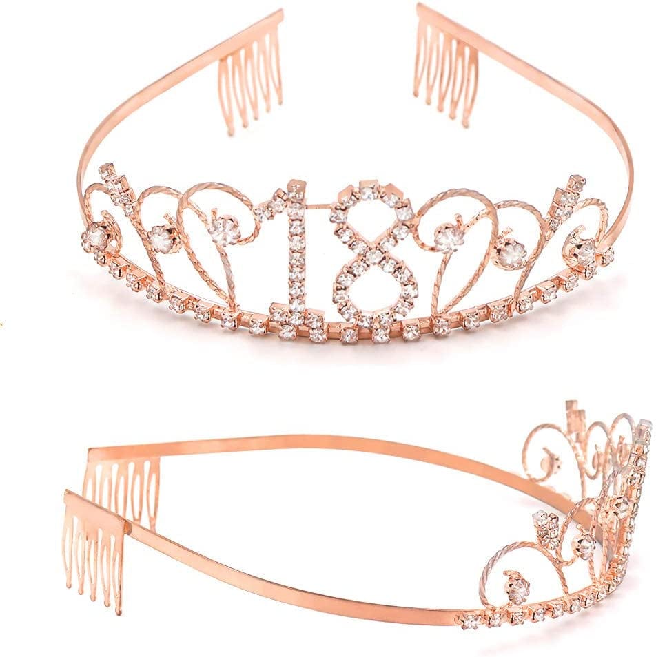 "18 and Legal" Sash and Rhinestone Crown Set - 18Th Birthday Party Gifts Birthday Sash for Girl Birthday Party Supplies Apparel & Accessories > Clothing Accessories > Sashes YULIPS   