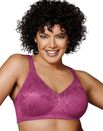 18-Hour Ultimate Lift Wireless Bra, Wirefree Bra with Support, Full-Coverage Wireless Bra for Everyday Comfort Dahlia Pink / 36B