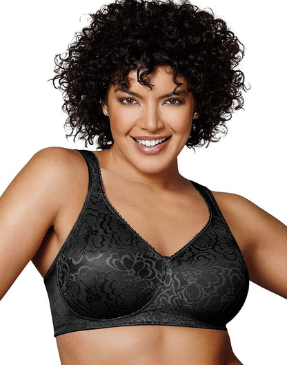 18-Hour Ultimate Lift Wireless Bra, Wirefree Bra with Support, Full-Coverage Wireless Bra for Everyday Comfort Black / 40D