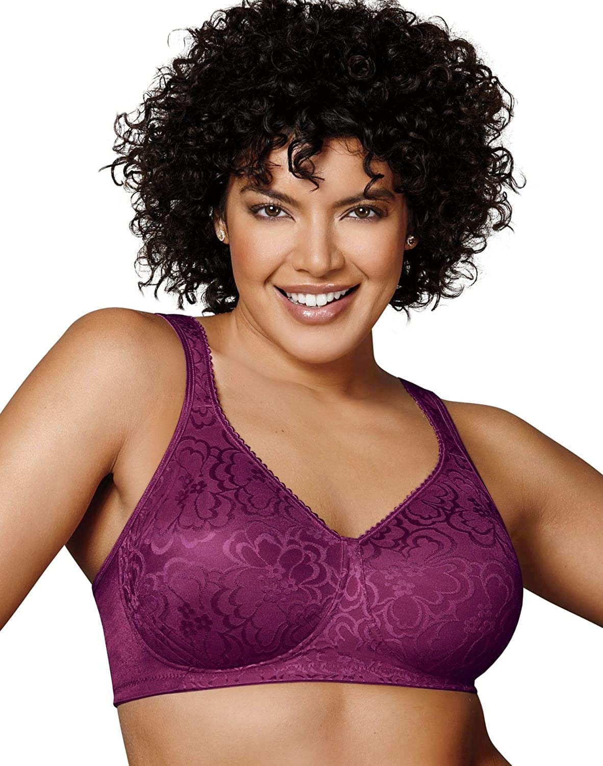 18-Hour Ultimate Lift Wireless Bra, Wirefree Bra with Support, Full-Coverage Wireless Bra for Everyday Comfort Galactic Red / 40C
