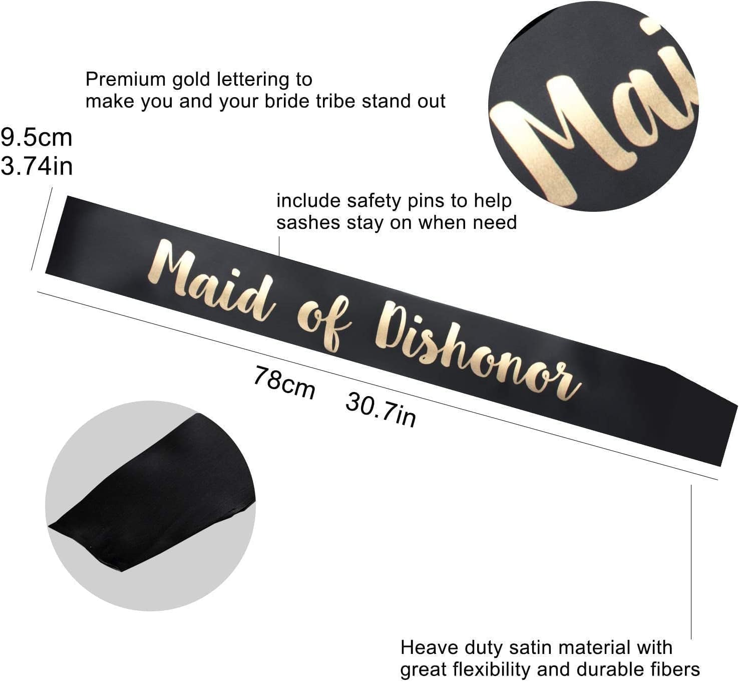 18 Pcs Bachelorette Party Sashes for Bride and Bridesmaid, Bridal Shower Engagement Wedding Party Favors Apparel & Accessories > Clothing Accessories > Sashes YZDING   