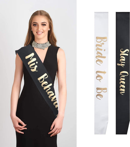 18 Pcs Bachelorette Party Sashes for Bride and Bridesmaid, Bridal Shower Engagement Wedding Party Favors Apparel & Accessories > Clothing Accessories > Sashes YZDING   