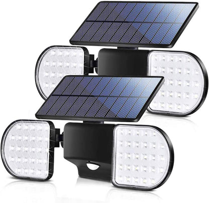 Fitybow Solar Lights Outdoor, Solar Security Lights with Motion Sensor 56 LED Solar Spotlight Lights Waterproof Solar Powered Wall Light Dual Head 360°Rotatable for Yard Garage Patio (2Pack) Apparel & Accessories > Jewelry > Body Jewelry Fitybow 2 Pack  