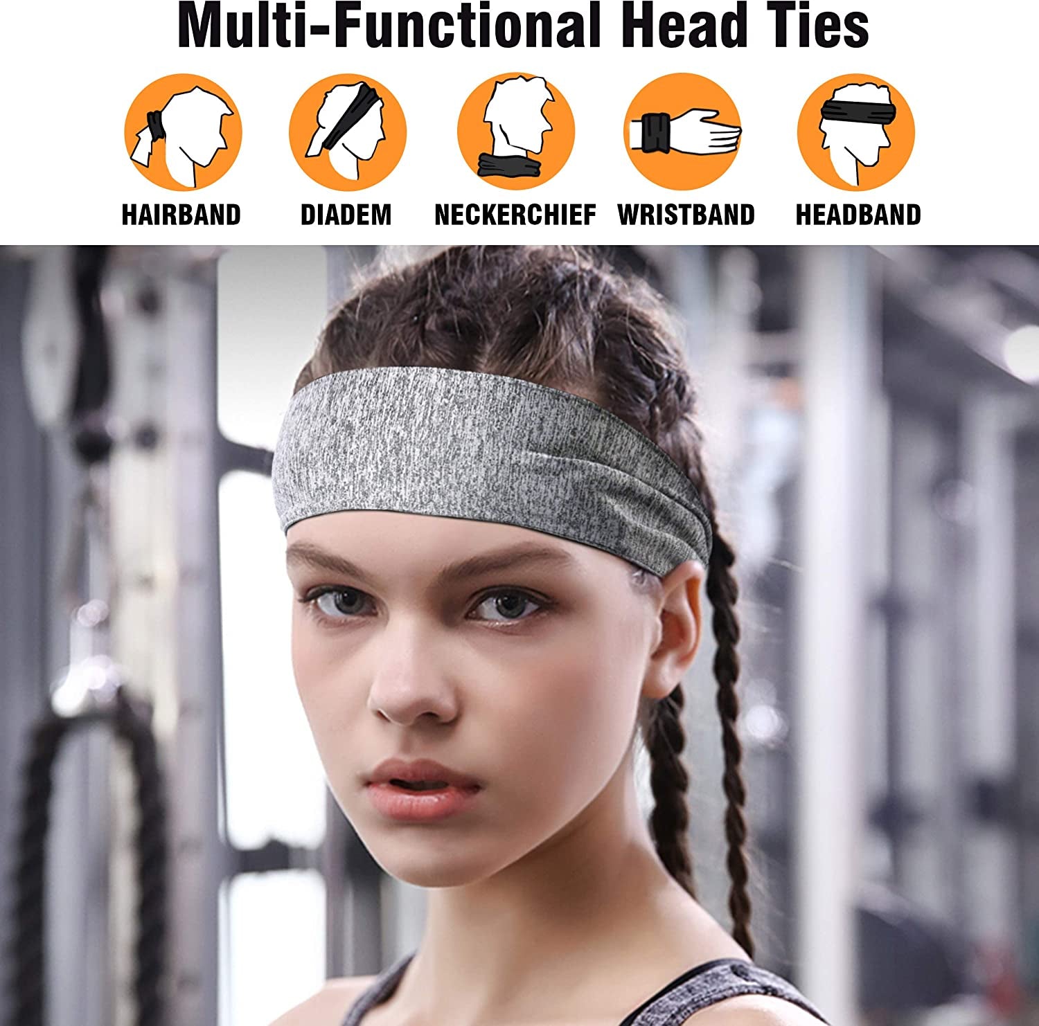 ELV Head Tie Sports Headband 3 Pack Dry Fit Sweatband for Running, Working Out, Crossfit, Yoga, Basketball,Tennis, Athletics and Pirates with Stretch, Moisture Wicking for Men Women Apparel & Accessories > Clothing Accessories > Bandanas & Headties E LV   