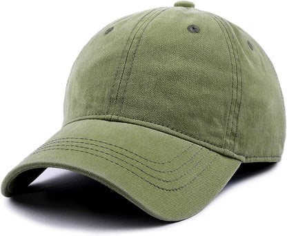 Men and Women Vintage Washed Distressed Cotton Baseball Cap Plain Blank Adjustable Classic Baseball Hat Cap Apparel & Accessories > Clothing Accessories > Hats KYLIE MAX   