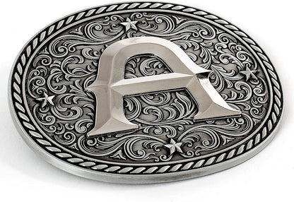 Western Cowboy/Cowgirl Initial Belt Buckle - Large, Letter Buckles for Men and Women Apparel & Accessories > Clothing Accessories > Belt Buckles Itera   