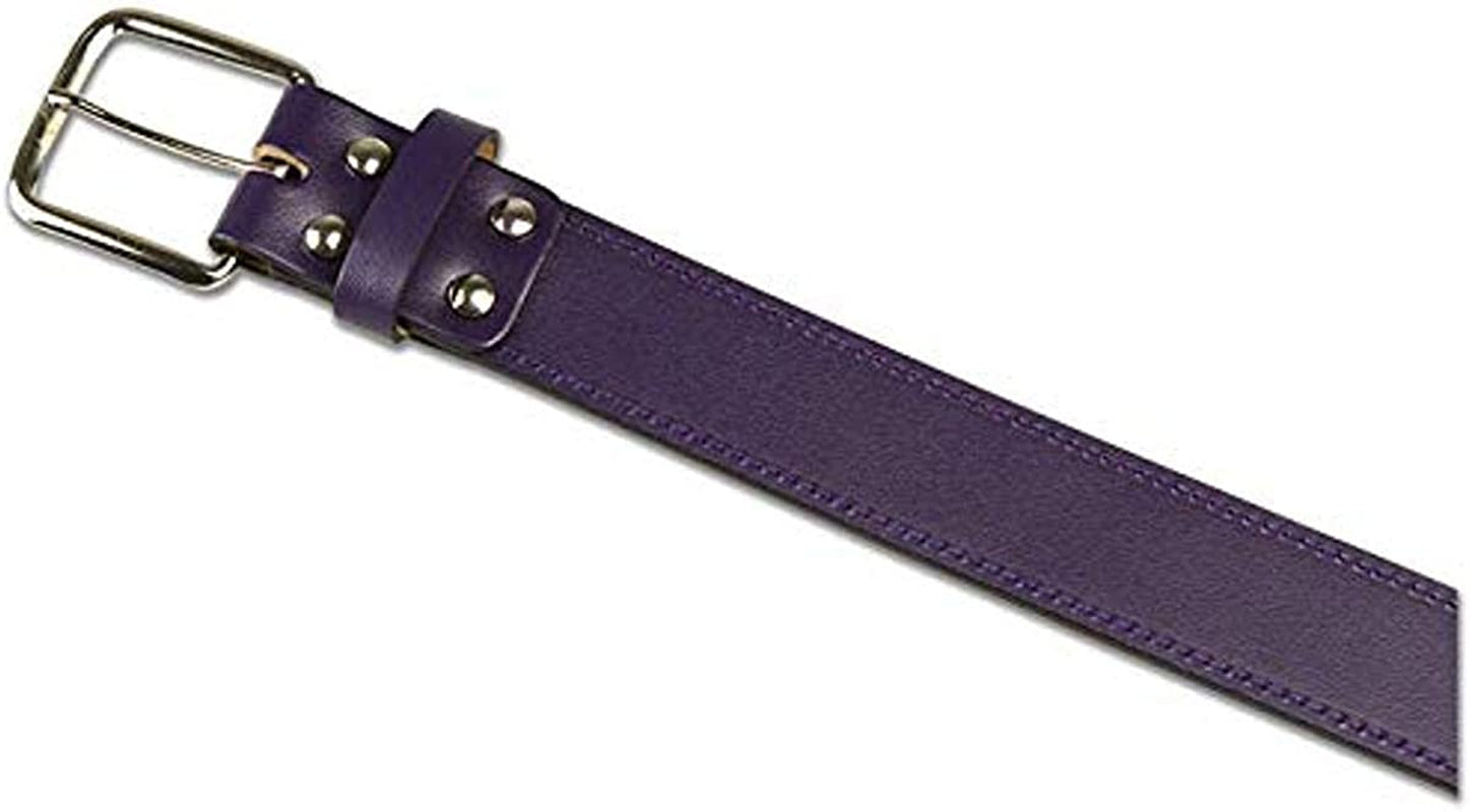 Champro Genuine Bonded Leather Baseball Belt Apparel & Accessories > Clothing Accessories > Belts CHAMPRO Purple Adult 2X-Large 