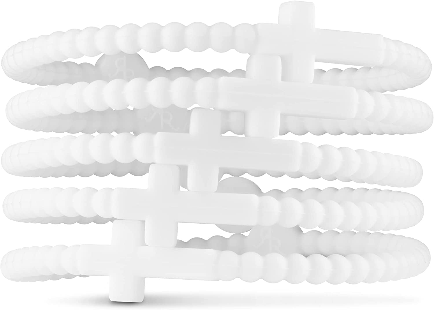 Ryan & Rose Jesus Bracelets - Cross Silicone Bracelet Apparel & Accessories > Jewelry > Bracelets Ryan & Rose White Extra Small 