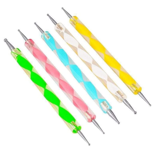 Jsdoin 5 Pc 2 Way Dotting Pen Tool Nail Art Tip Dot Paint Manicure Kit Health & Beauty > Personal Care > Cosmetics > Cosmetic Tools > Nail Tools Jsdoin   