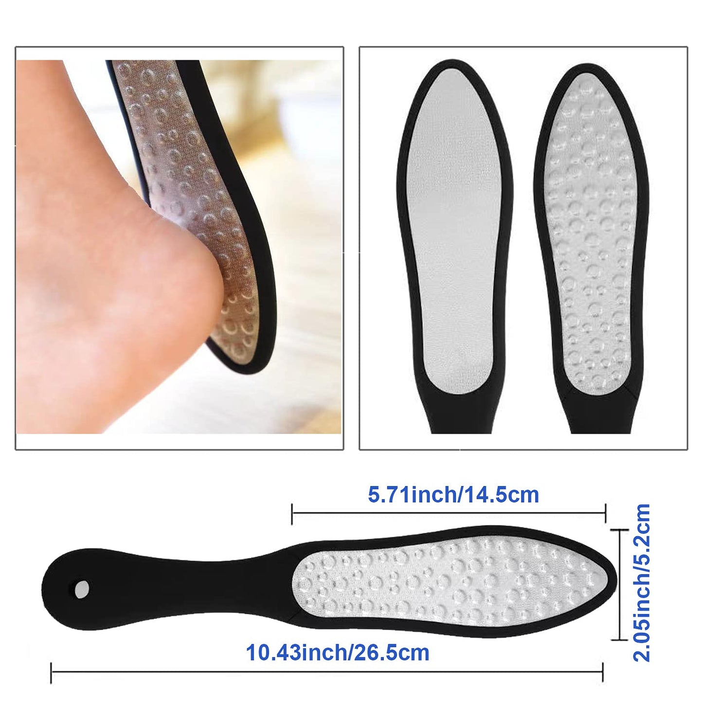 Foot Rasp Foot Files Callus Remover - Professional Foot Care Pedicure Stainless Steel File to Removes Hard Skin(Double-Sided Pointed) Health & Beauty > Personal Care > Foot Care Fanzbike   