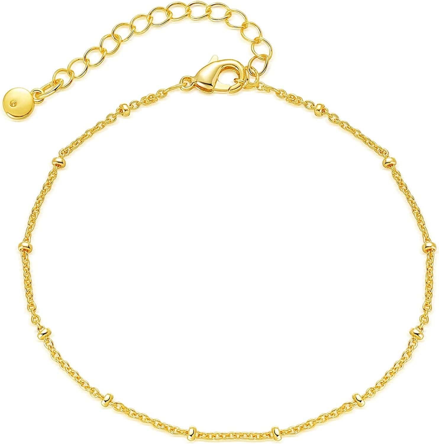 18K Gold Plated Evil Eye/Lucky Elephant/Butterfly/Hand of Fatima Anklet Cross/Tree of Life/Sun Moon Stars/Cubic Zirconia Ankle Bracelets for Women Apparel & Accessories > Jewelry > Anklets Yumikoo Gold Plated Anklet  