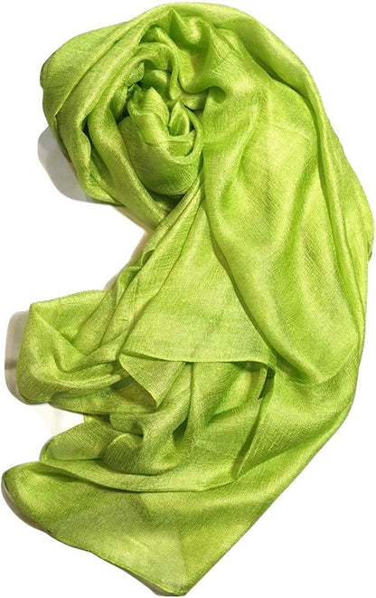 Shanlin Solid Color Silk Feel Long Scarves Apparel & Accessories > Clothing Accessories > Scarves & Shawls Shanlin Spring Green  