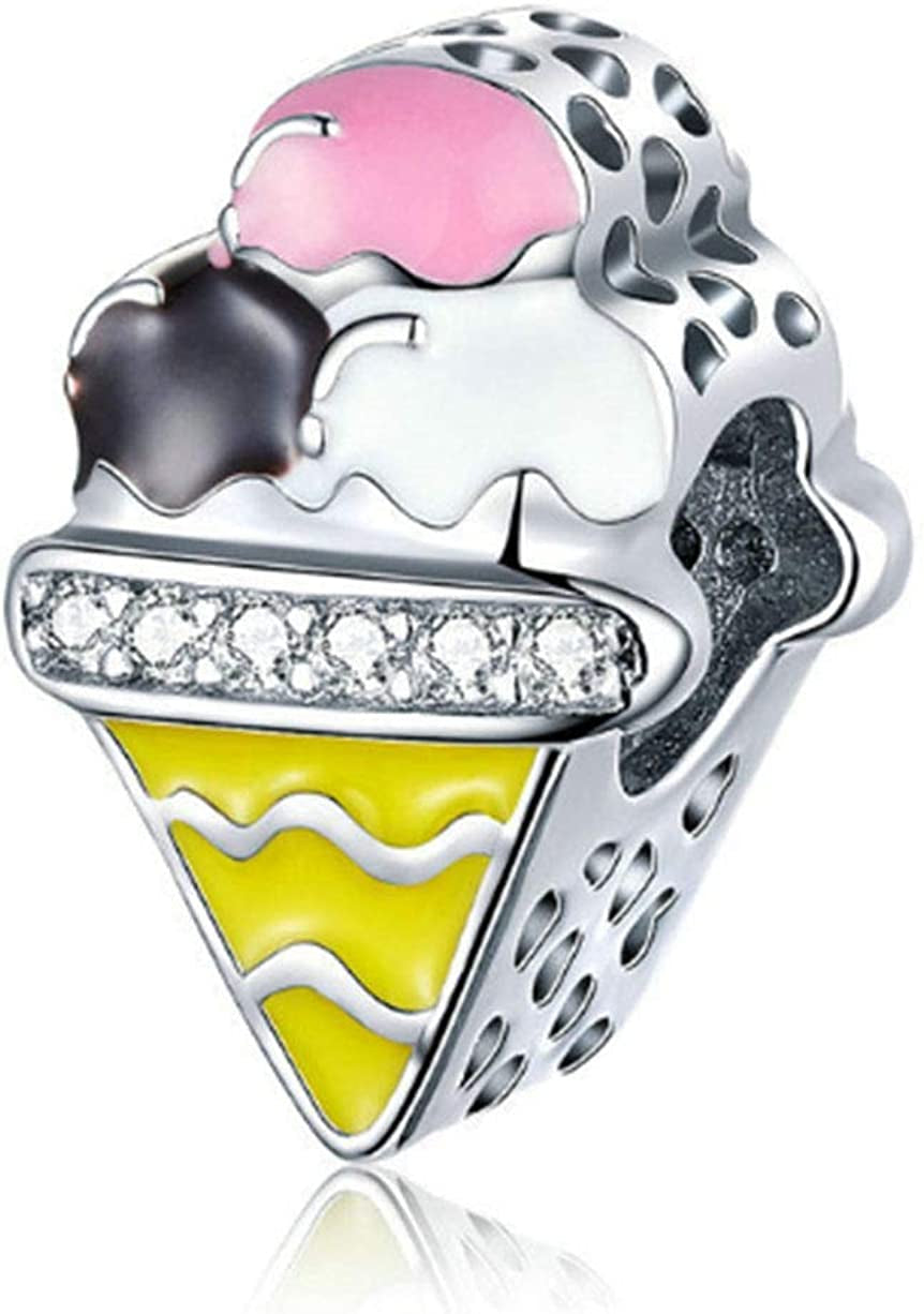 Sweets Candy Charm Bead for Bracelets Original 925 Sterling Silver Birthday Mother'S Day Christmas Charms for Pandora'S Bracelets or Necklace Family Mom Wife Sister Gift for Her Apparel & Accessories > Jewelry > Bracelets Eternalll Jewellery Ice Cream Charms  