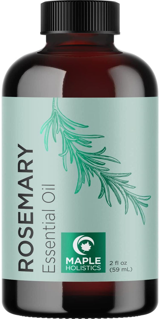 Pure Rosemary Oil for Hair Care - Volumizing Aromatherapy Rosemary Essential Oil for Diffuser plus Hair Skin and Nail Care - Nourishing Rosemary Hair Oil for Enhanced Shine and Dry Scalp Care 2Oz Health & Beauty > Personal Care > Hair Care Maple Holistics Rosemary 2 Fl Oz (Pack of 1) 
