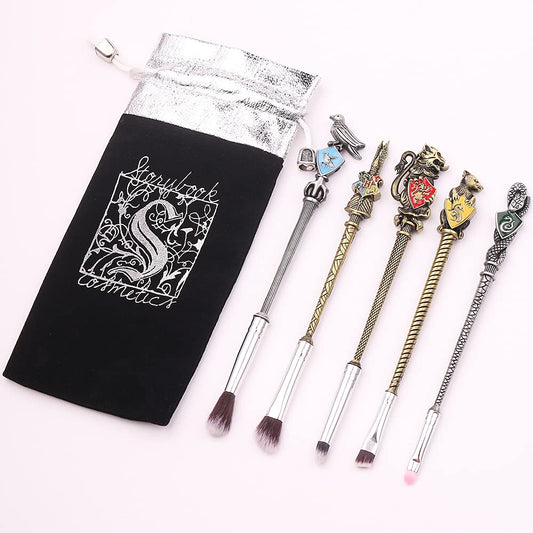 Wand Potter Makeup Brushes with Gift Bag for Makeup 5Pcs Magic Eye Shadow Eyeliner Blending Pencil Lip Brush Beauty Tools Health & Beauty > Personal Care > Cosmetics > Cosmetic Tools > Makeup Tools HORIK Black1  