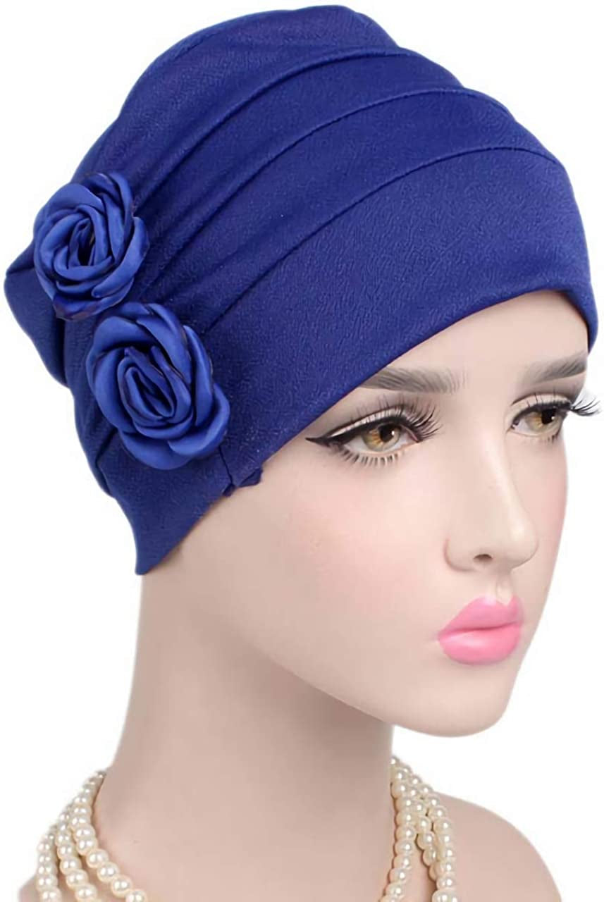 Kingrol 6 Pack Flower Head Wrap Beanies Hat, Stretch Casual Turbans Fashion Slouchy Hat Sleep Caps Chemo Hat Caps for Women Apparel & Accessories > Clothing Accessories > Headwear Kingrol   
