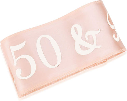 HOWAF Rose Gold 50Th Birthday Sash, 50 and Fabulous Birthday Satin Sash for 50Th Birthday Decorations Women 50 Birthday Gift Party Accessories, One Size Apparel & Accessories > Clothing Accessories > Sashes Sowist   