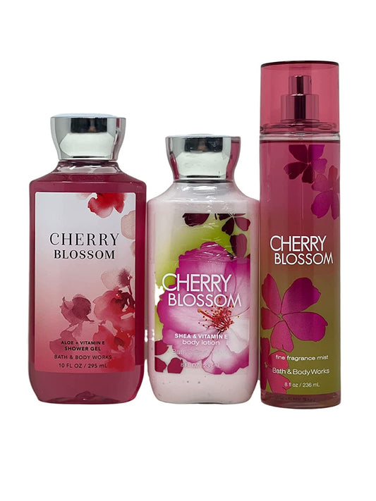 Bath & Body Works Signature Collection Cherry Blossom Gift Set ~ Shower Gel ~ Body Lotion & Fragrance Mist. Lot of 3 Health & Beauty > Personal Care > Cosmetics > Bath & Body Bath & Body Works   