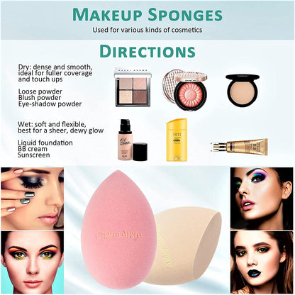 Charm Arbre Makeup Blender Sponge Set,Cosmetics Tool,Multi-Functional Beauty Blender for Powder, Liquid and Cream, Blending Applicators for Foundations,Light Red and Beige 4Pcs Set. Health & Beauty > Personal Care > Cosmetics > Cosmetic Tools > Makeup Tools Charm Arbre   
