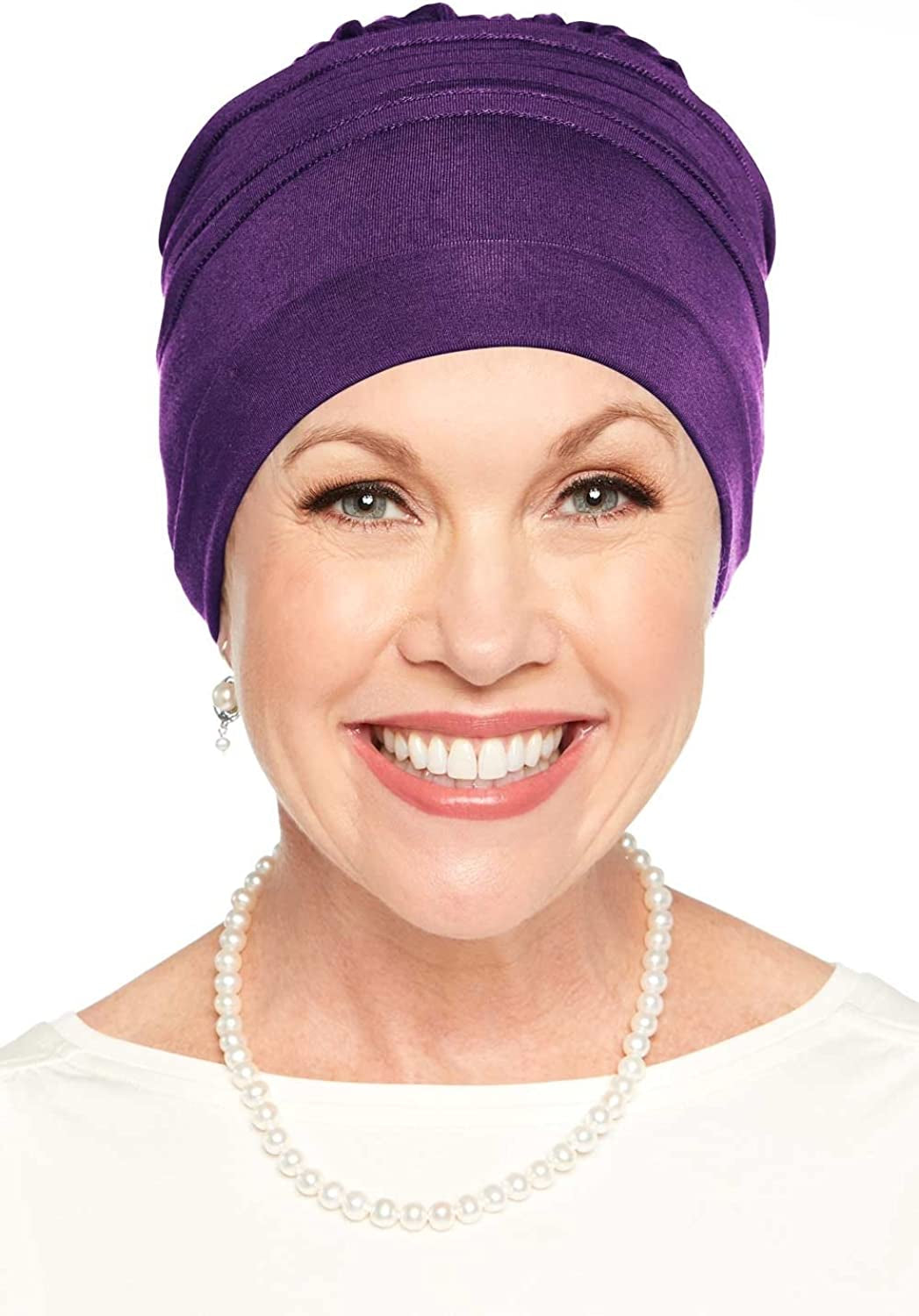 Cardani Meridian Beanie Cap & Volumizer Turban Viscose from Bamboo Hat Apparel & Accessories > Clothing Accessories > Headwear Cardani Luxury Bamboo - Plum One Size 