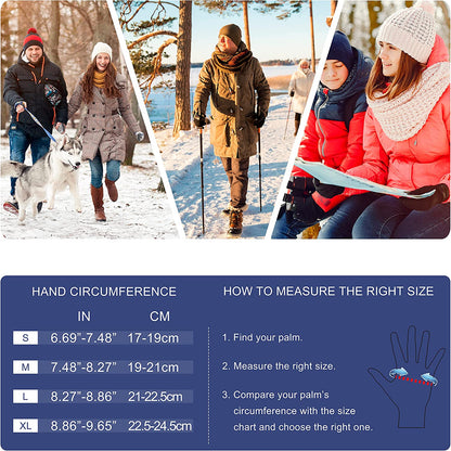 SIMARI Winter Gloves Men Women Touch Screen Glove Cold Weather Warm Gloves Freezer Work Gloves Suit for Running Driving Cycling Working Hiking 102 Apparel & Accessories > Clothing Accessories > Gloves & Mittens SIMARI   