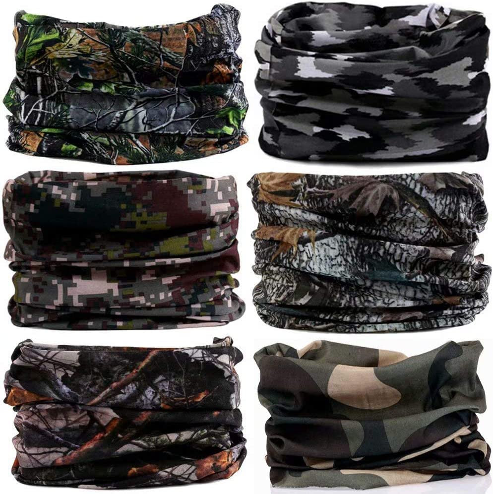DEMIL 6PCS/8PCS/12PCS Seamless Headband Bandanas Headwear for Men&Women Scarf Apparel & Accessories > Clothing Accessories > Headwear Demil Sports 6pcs-3camouflage  