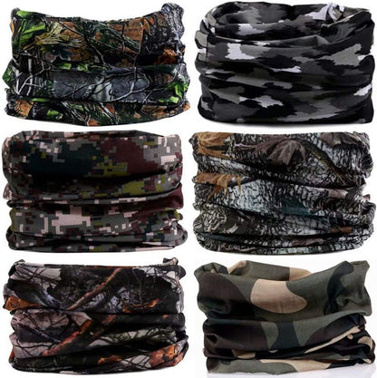DEMIL 6PCS/8PCS/12PCS Seamless Headband Bandanas Headwear for Men&Women Scarf Apparel & Accessories > Clothing Accessories > Headwear Demil Sports 6pcs-3camouflage  