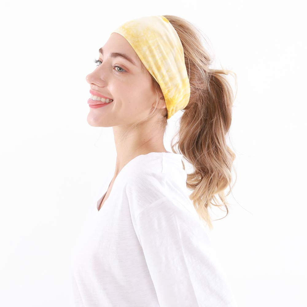 Headbands for Women, 6 PCS Yoga Running Sports Headbands Tie Dye Boho Pattern Elastic Non Slip Sweat Workout Hair Fashion Bands for Girls Apparel & Accessories > Clothing Accessories > Bandanas & Headties OFFTESTY   