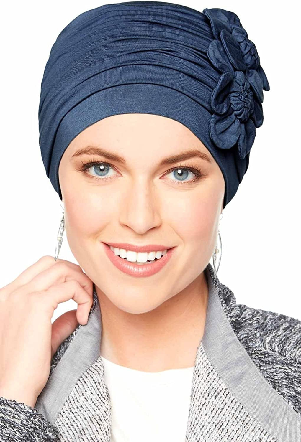 Cardani Flapper Turban - Vintage Flapper Hat in Soft Viscose from Bamboo Apparel & Accessories > Clothing Accessories > Headwear Cardani Luxury Bamboo - Midnight Blue One Size 