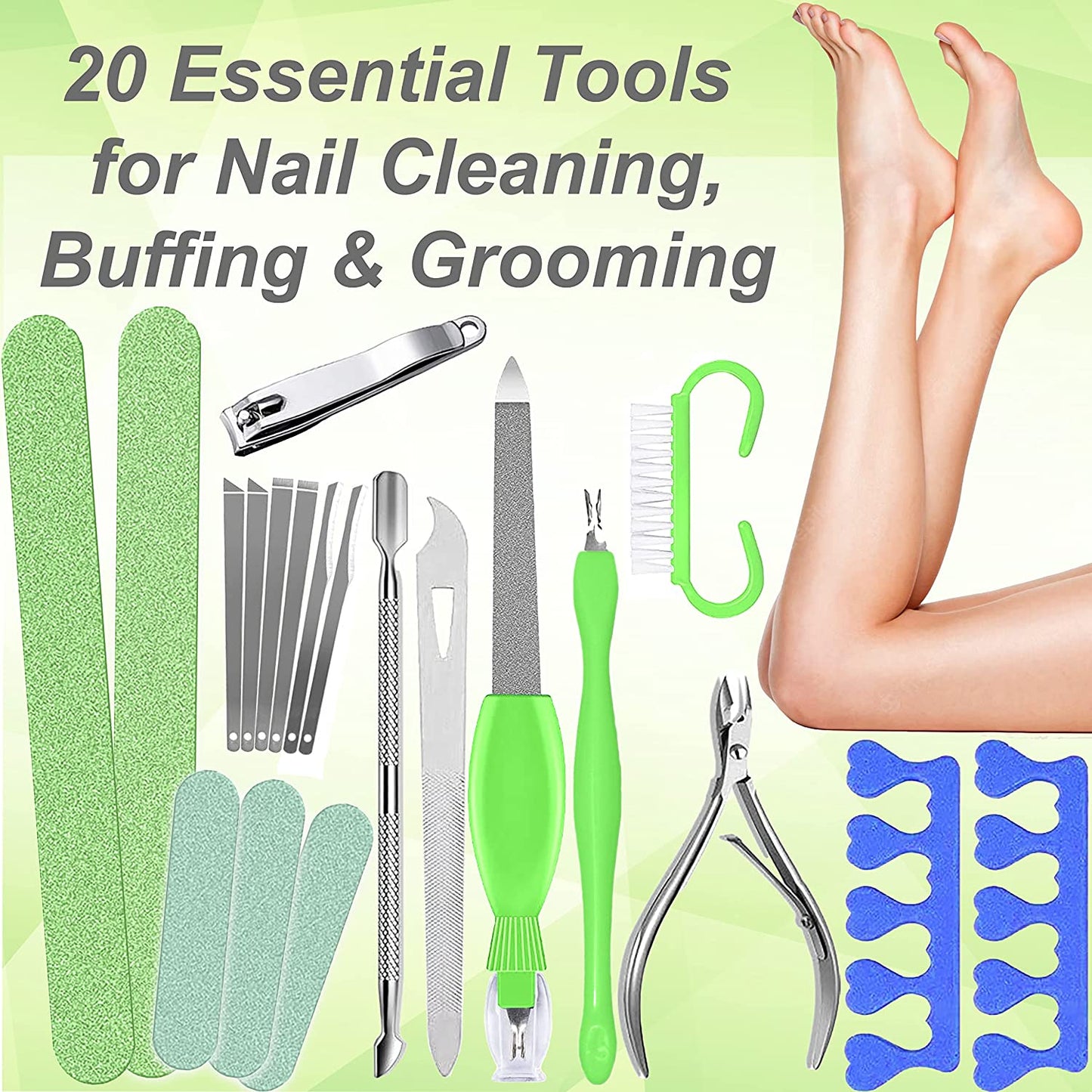 Dr. Entre'S Professional Pedicure Kit: 32 in 1 Pedicure Tools Supplies Set, Callus Remover with Foot File, Nail File Buffer, Feet Scrubber Dead Skin Remover, Foot Care Kit, Scraper Shaver Health & Beauty > Personal Care > Foot Care EntreFeet   