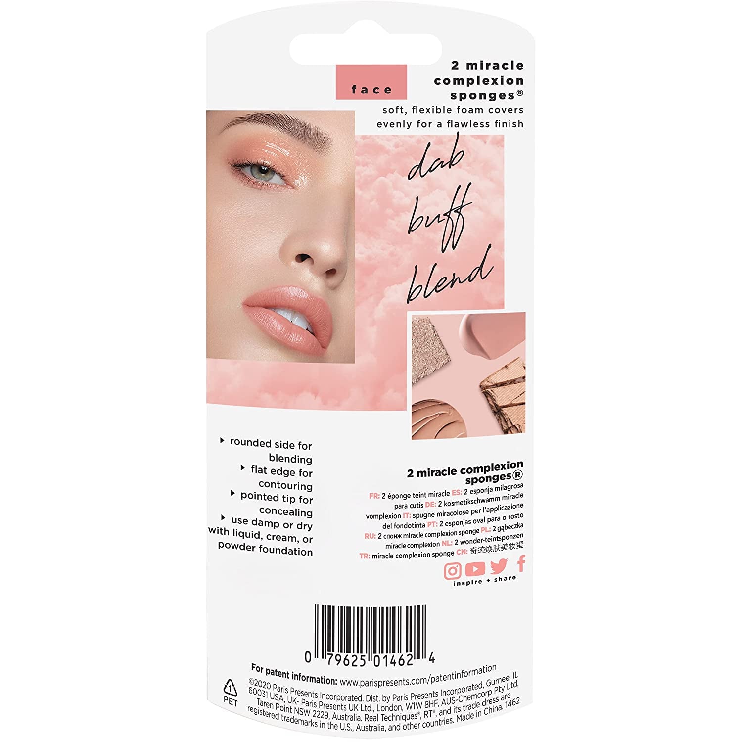Real Techniques Miracle Complexion Sponge, Beauty Sponge for Makeup Blending & Foundation Application, Full Coverage, Streak-Free Professional Makeup Tool, Cruelty Free, Vegan, Latex Free, 2 Count Health & Beauty > Personal Care > Cosmetics > Cosmetic Tools > Makeup Tools Real Techniques   