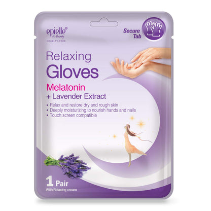 Epielle Relaxing Hand Masks Melatonin + Lavender Extract Deep Moisturizing 100% Vegan & Cruelty-Free (Gloves 6Pk) for Dry Hand Spa Masks Health & Beauty > Personal Care > Foot Care Epielle   