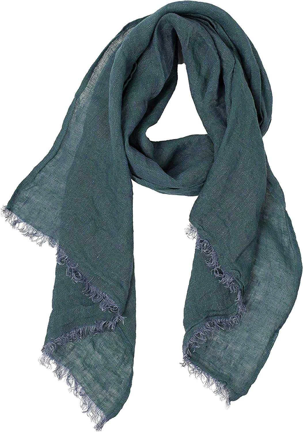 Lusie'S Linen Scarf - 100% Linen - Imported from Europe Apparel & Accessories > Clothing Accessories > Scarves & Shawls LUSIE'S LINEN Dark Green  