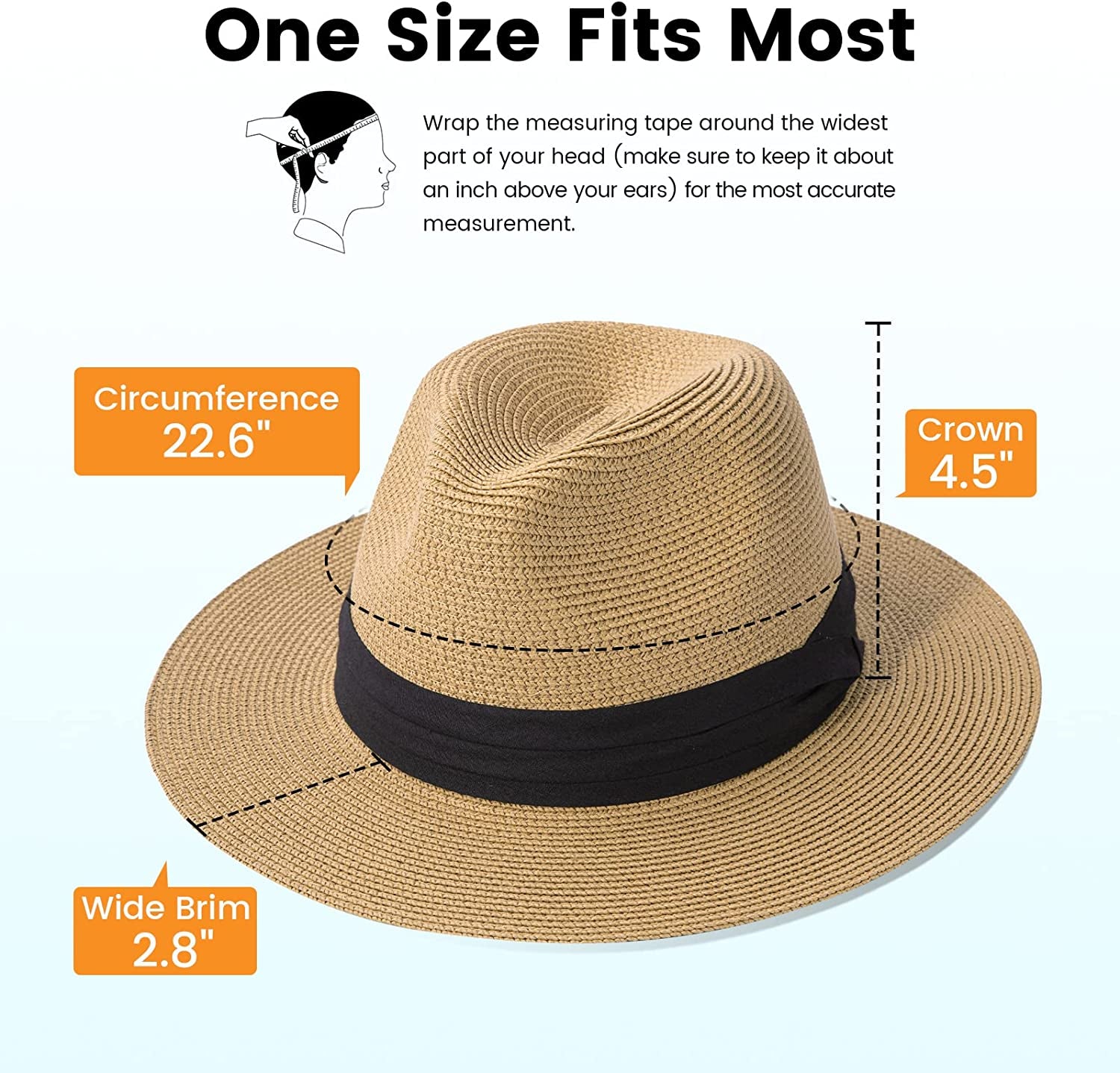 Simplicity Mens Women'S Wide Brim Straw Panama Sun Hat Apparel & Accessories > Clothing Accessories > Hats Simplicity   