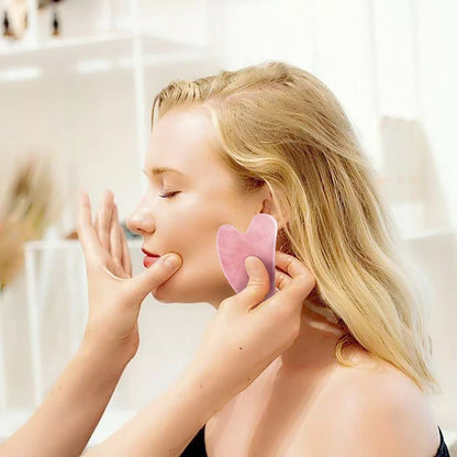 Mysense Level a Gua Sha Facial Massage Tool,Jade and Rose Quartz Guasha Face Massage Tool,Skin Care Massage Beauty Tool for Women Body Eyes Neck Slimming Massager (Heart Shape) Health & Beauty > Personal Care > Cosmetics > Cosmetic Tools > Skin Care Tools Mysense   