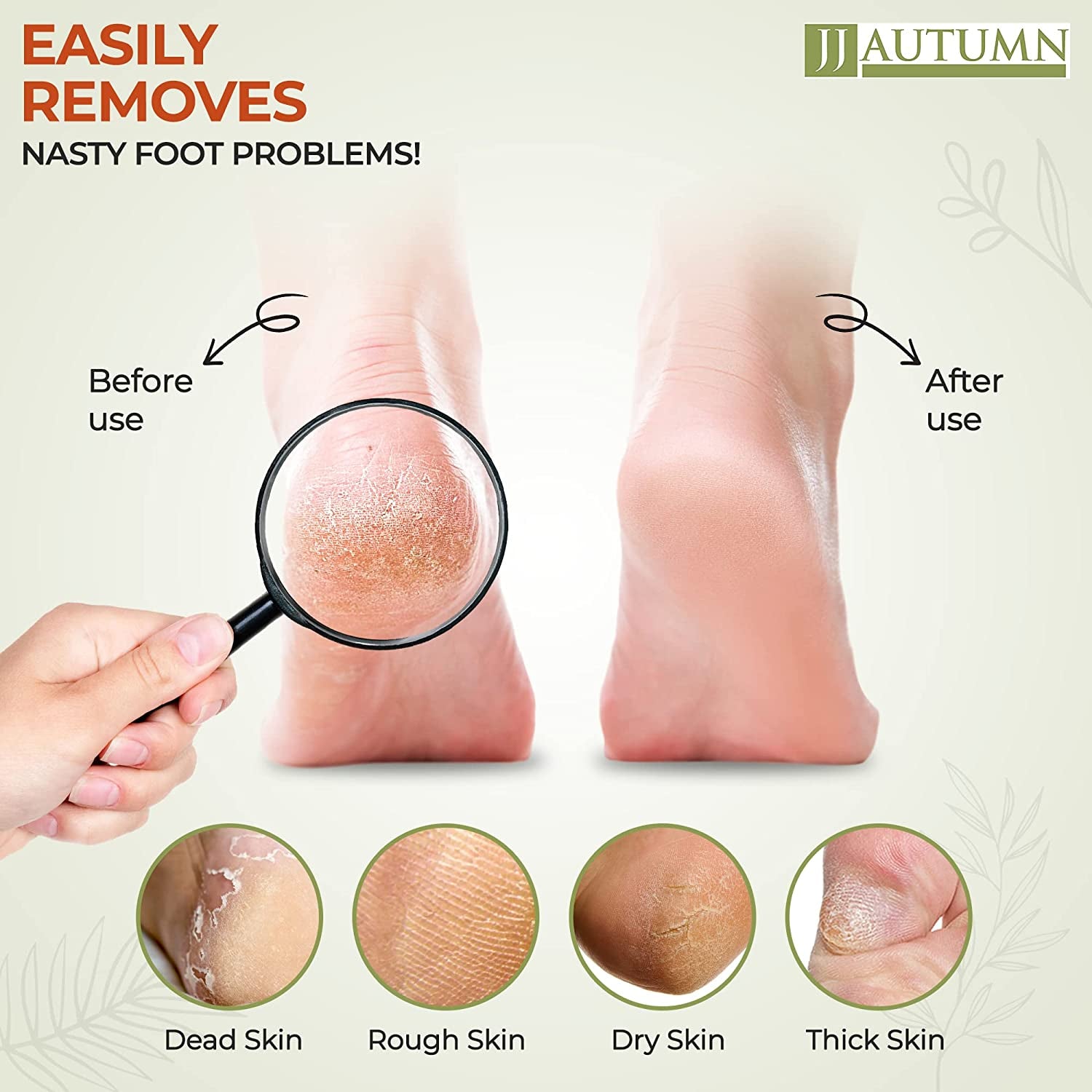 JJ Autumn Professional Pedicure Foot File Callus Remover with Double Sided Foot Scrubber for Dry and Wet Feet | Coarse & Fine Two-Sided Scraper | Foot Scraper for Dead Skin | Spa Quality Foot Filer Feet Rasp | Gentle & Friendly Foot File Health & Beauty > Personal Care > Foot Care JJ Autumn   