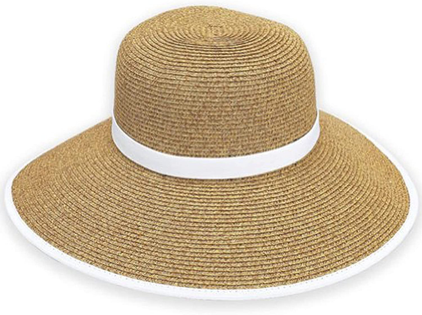 Sun 'N' Sand Women'S French Laundry Sun Hat - UPF 50+ - Backless, Foldable, and Packable 4” Brim Hat - One Size Apparel & Accessories > Clothing Accessories > Headwear Sun 'N' Sand White  