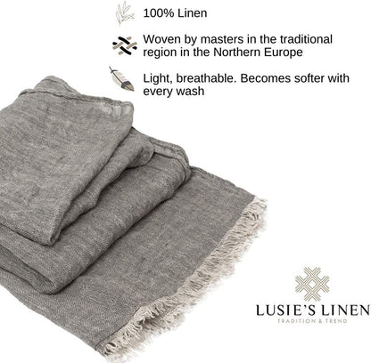 Lusie'S Linen Scarf Shawl Wrap for Women & Men Imported from Europe Apparel & Accessories > Clothing Accessories > Scarves & Shawls LUSIE'S LINEN   