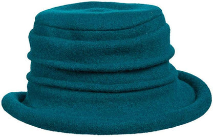 Scala Women'S Packable Boiled Wool Cloche Apparel & Accessories > Clothing Accessories > Headwear Scala Women's Accessories Teal One Size 