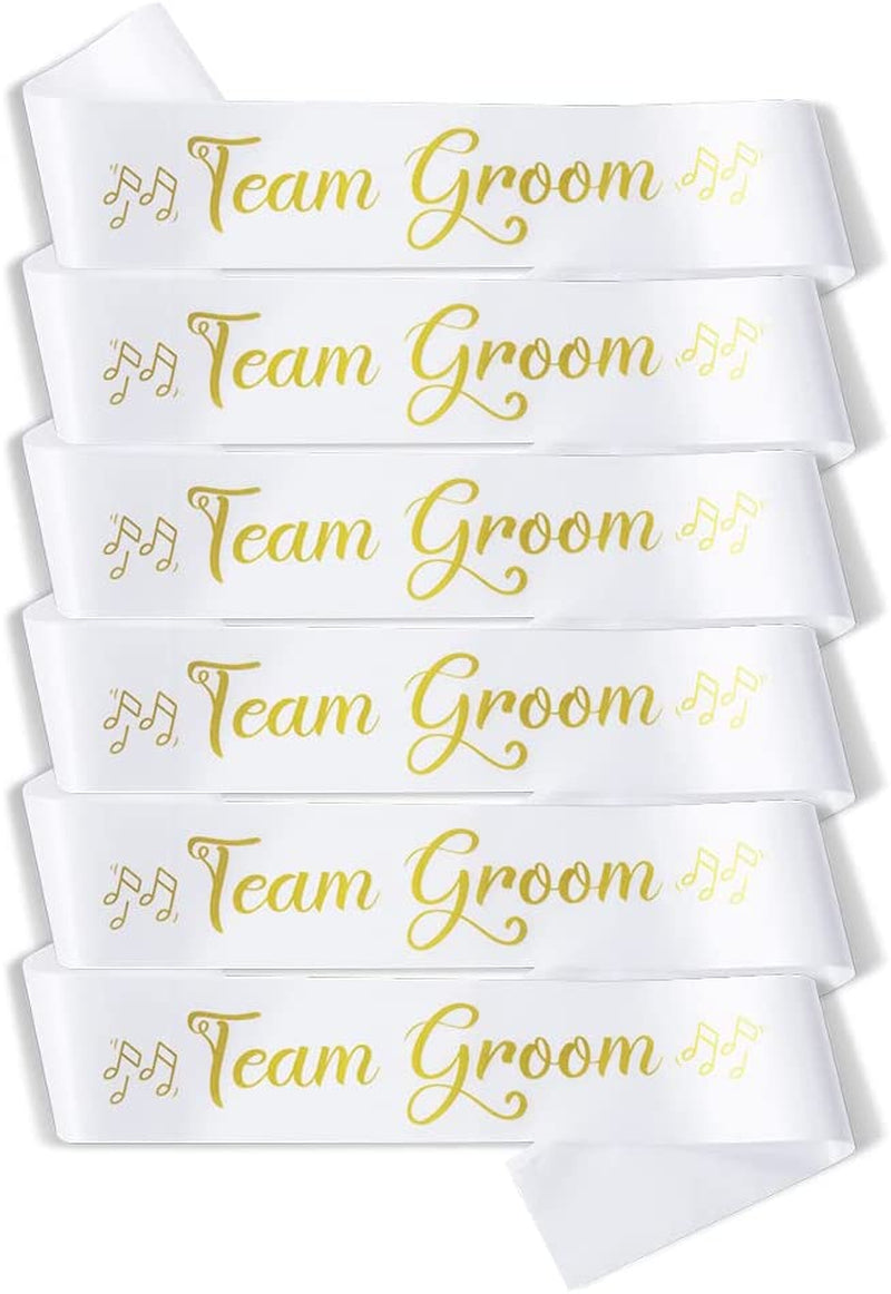 Party to Be Groom to Be Sash Set Wedding Stag Night Bachelor Party Decoration Black Apparel & Accessories > Clothing Accessories > Sashes Party to Be Set I (Team Groom 6 PCS)  