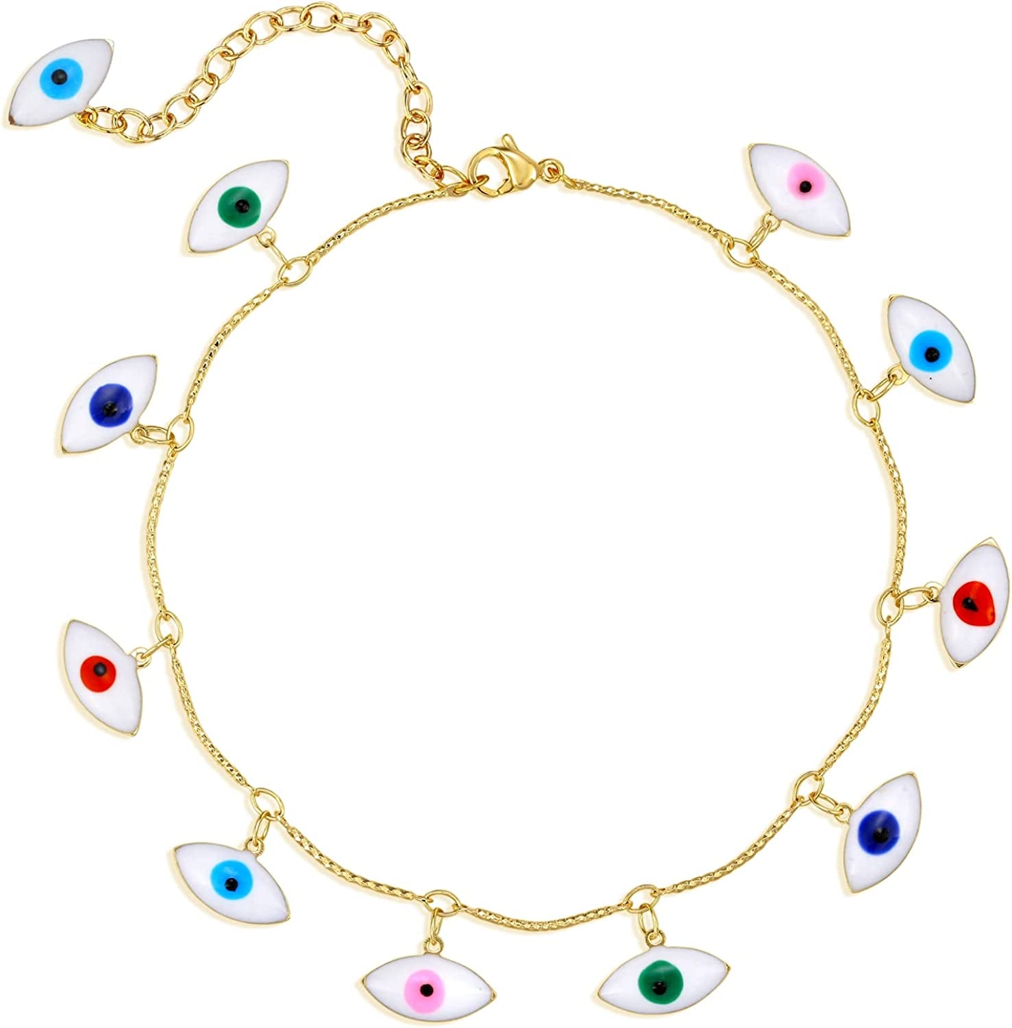 Dremmy Studios Simple Gold Chain Anklet,14K Gold/Silver Plated Dainty Summer Beach Anklets for Women Apparel & Accessories > Jewelry > Anklets DREMMY STUDIOS Corrugated  