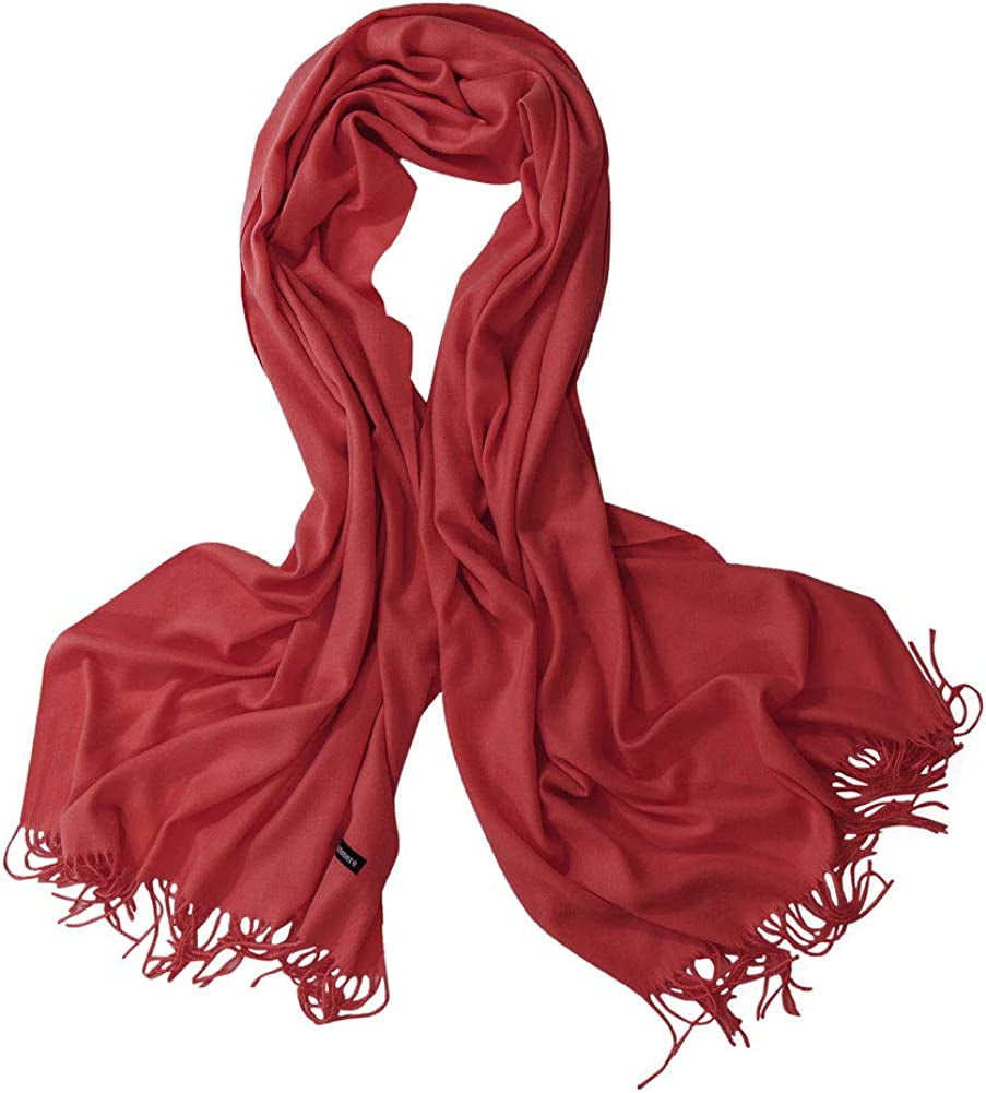 Bellonesc Cashmere Scarf Shawls for Women and Men Apparel & Accessories > Clothing Accessories > Scarves & Shawls Beillonesc Dark Red  