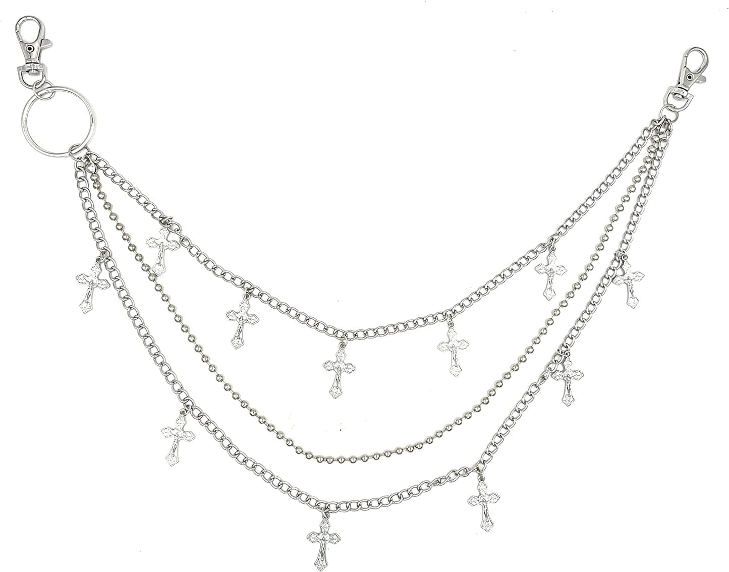 CSIYANJRY99 Pants Chain Wallet Chain Punk Chain Hip Hop Butterfly Lock Charm Jeans Chains Rock Chains for Women Men Hipster Women Fashion Trendy Waist Pants Chain Jewelry Clothing Accessories Apparel & Accessories > Jewelry > Body Jewelry CSIYANJRY99 E-cross  