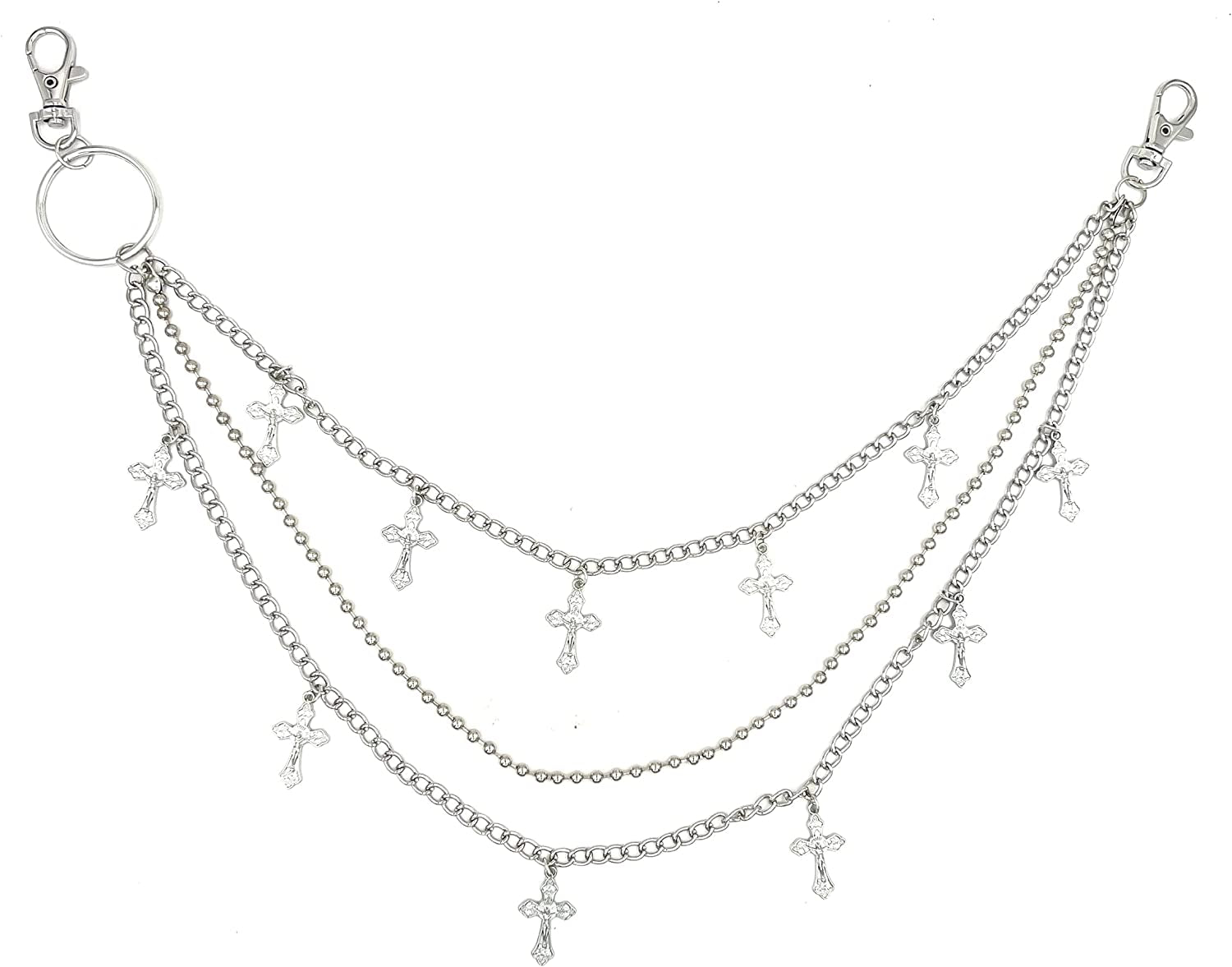 CSIYANJRY99 Pants Chain Wallet Chain Punk Chain Hip Hop Butterfly Lock Charm Jeans Chains Rock Chains for Women Men Hipster Women Fashion Trendy Waist Pants Chain Jewelry Clothing Accessories Apparel & Accessories > Jewelry > Body Jewelry CSIYANJRY99 E-cross  