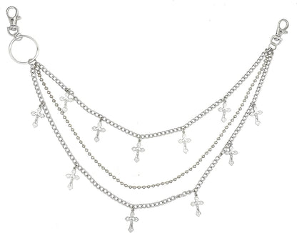 CSIYANJRY99 Pants Chain Wallet Chain Punk Chain Hip Hop Butterfly Lock Charm Jeans Chains Rock Chains for Women Men Hipster Women Fashion Trendy Waist Pants Chain Jewelry Clothing Accessories Apparel & Accessories > Jewelry > Body Jewelry CSIYANJRY99 E-cross  