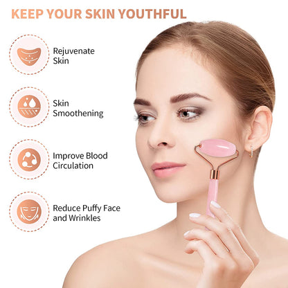FACEMADE Gua Sha and Jade Roller, Gua Sha Massage Tool for Skin Care, Jade Roller for Face, Eyes, Body Muscle Relaxation and Relieve Wrinkles and Fine Lines Health & Beauty > Personal Care > Cosmetics > Cosmetic Tools > Skin Care Tools FACEMADE   