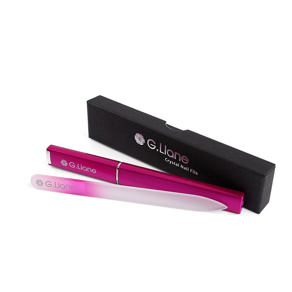 Best Crystal Nail File Set – G.Liane Professional Nail File Manicure Pedicure Kit for Natural Nails Acrylic Nails Gels Nails Manicure Tools for Home and Salon (Clear Pointed) Health & Beauty > Personal Care > Cosmetics > Cosmetic Tools > Nail Tools G.Liane Rainbow Pink  