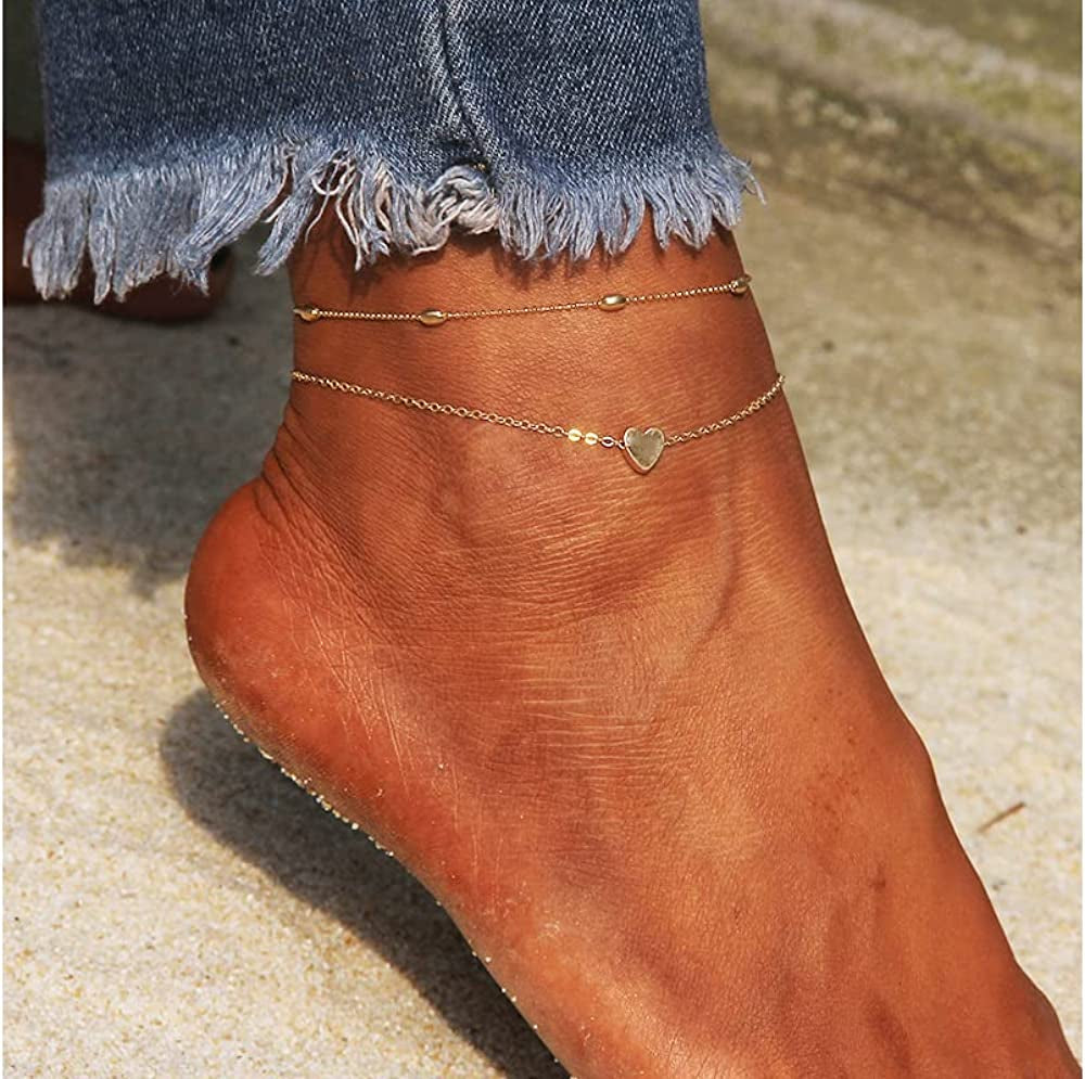 Fesciory Women Anklet Adjustable Beach Ankle Chain Gold Alloy Foot Chain Bracelet Jewelry Gift Apparel & Accessories > Jewelry > Anklets Fesciory   