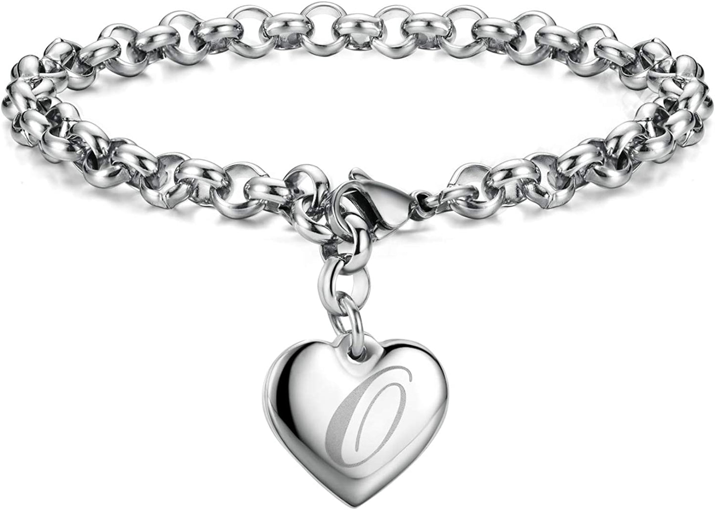 Heart Initial Charm Bracelets for Teen Girls Letters Alphabet Bracelet Jewelry for Girls Gifts for Teenage Girls Apparel & Accessories > Jewelry > Bracelets Monily O  