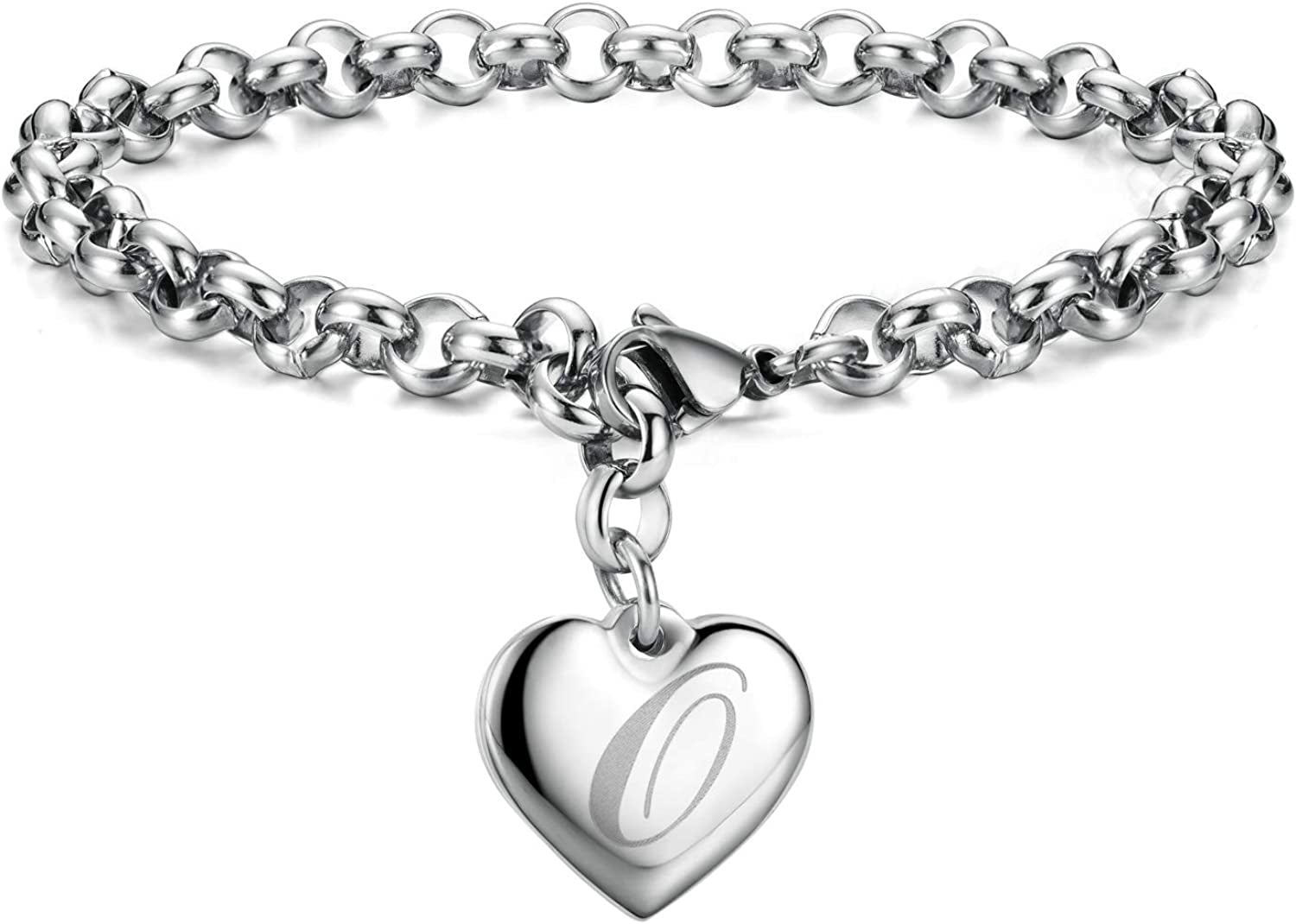 Heart Initial Charm Bracelets for Teen Girls Letters Alphabet Bracelet Jewelry for Girls Gifts for Teenage Girls Apparel & Accessories > Jewelry > Bracelets Monily O  
